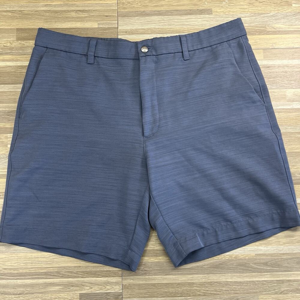 Callaway Men’s Golf Shorts 36 Blue Chino Flat Front - JN320